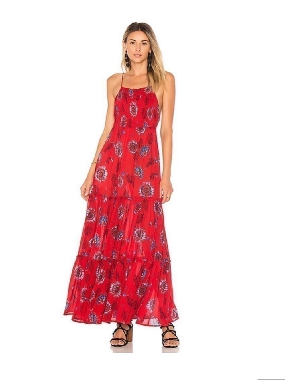 Free People Floral Tiered Maxi Dress